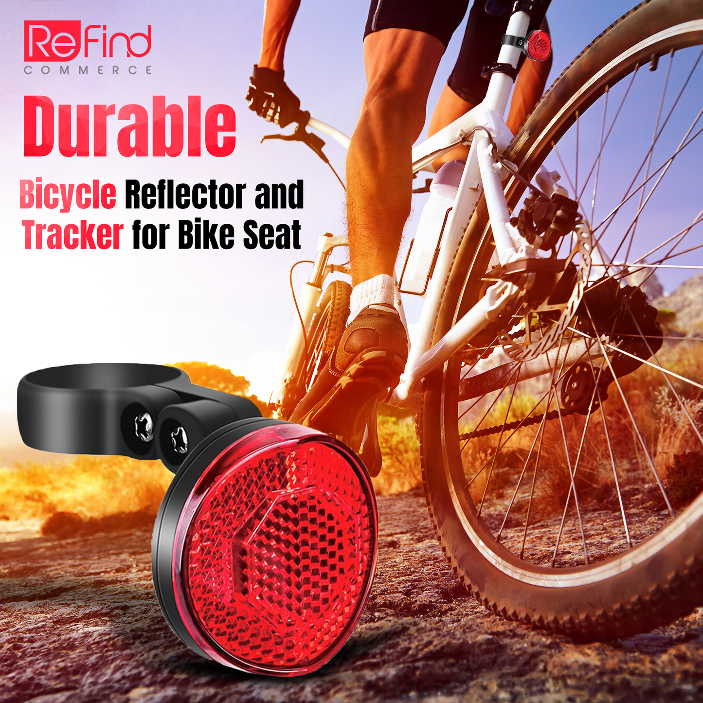 GPS Tracker Bicycle | Airtag Bike Reflector | ReFind

