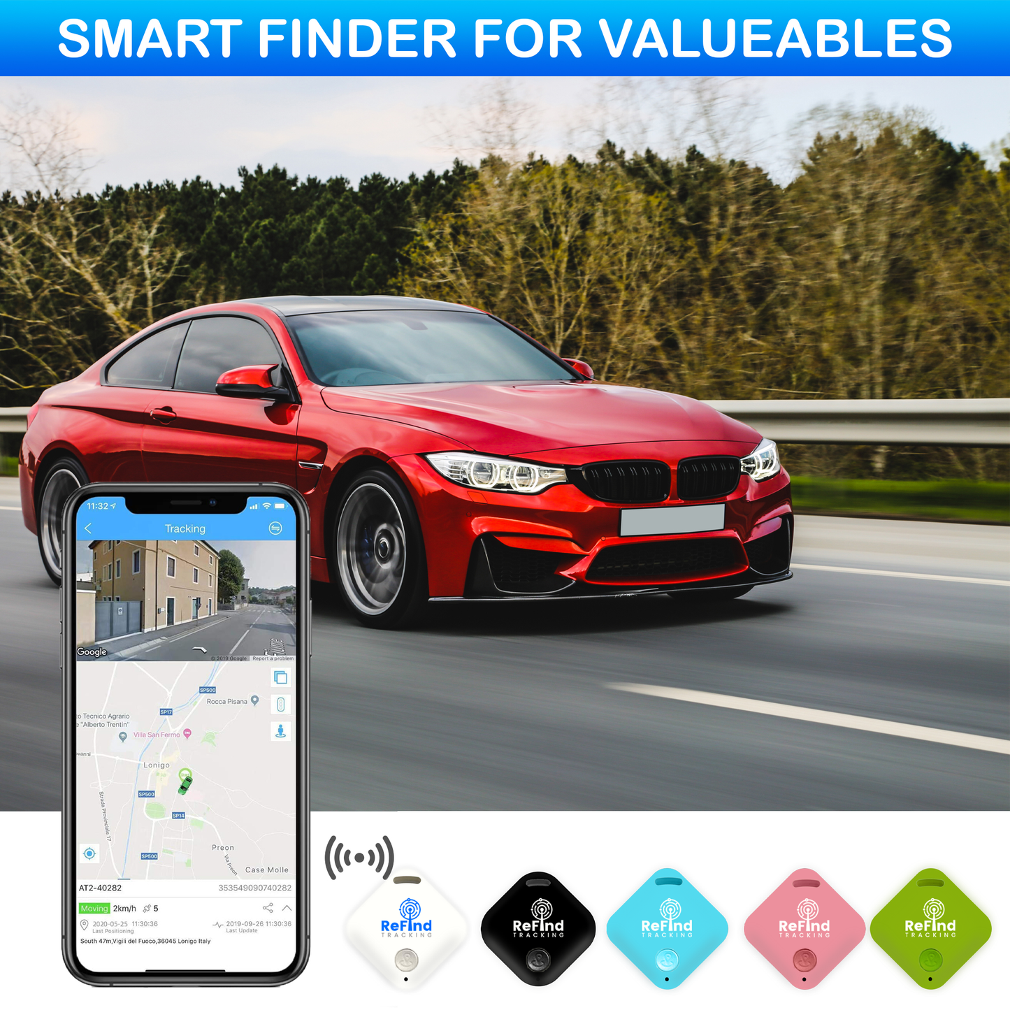 Best Tracking Devices | Pink R4 Smart Tracker | ReFind

