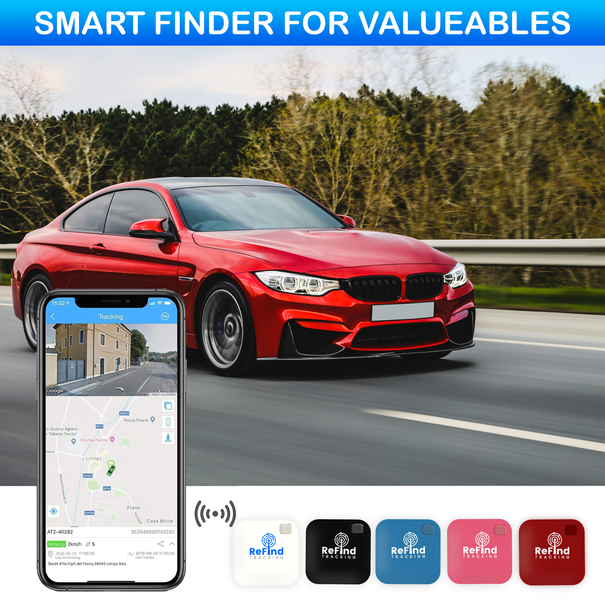 Tracker Device For Car | White R1 Smart Tracker | ReFind

