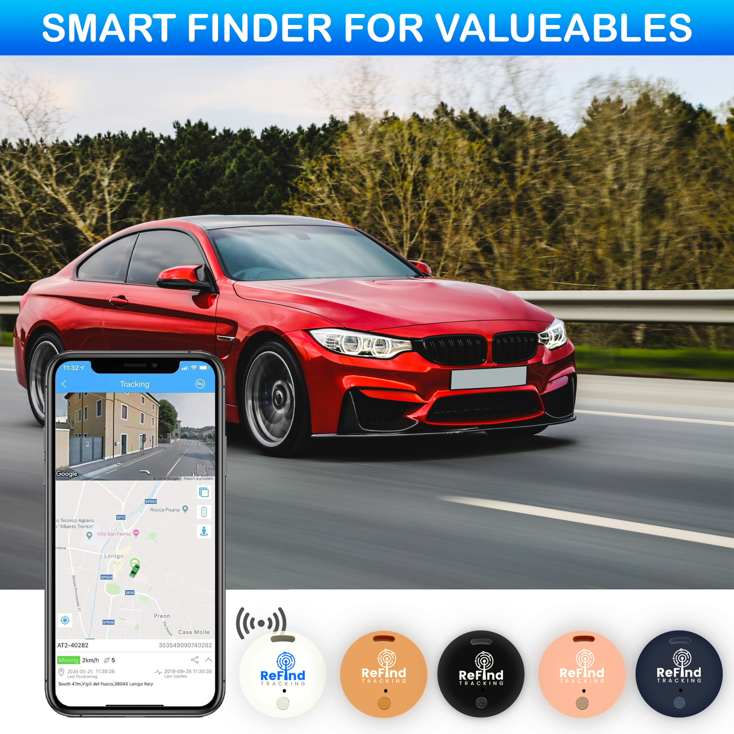 White ReFind R2 Smart Tracker