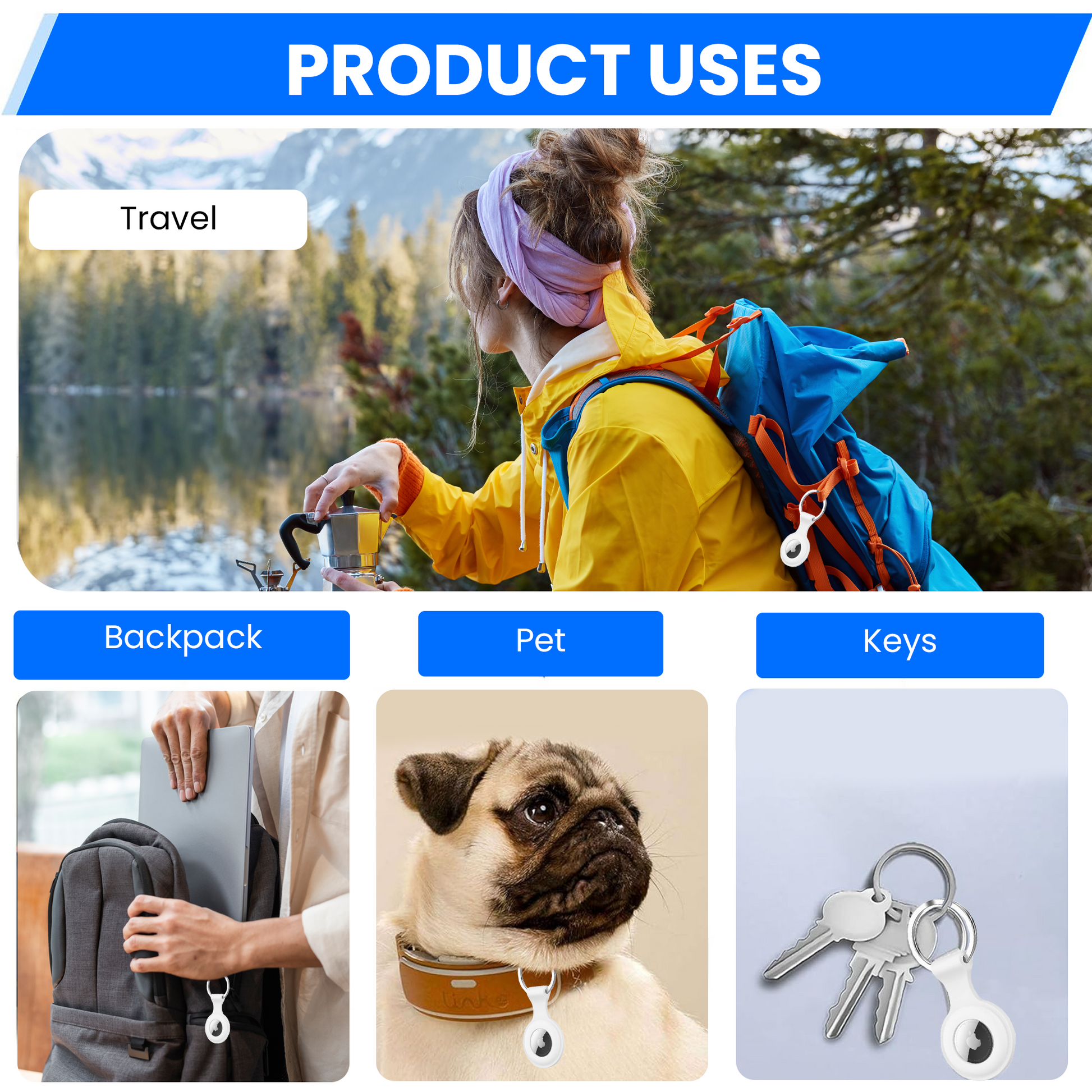 Air Tag holder with durable materials for everyday use