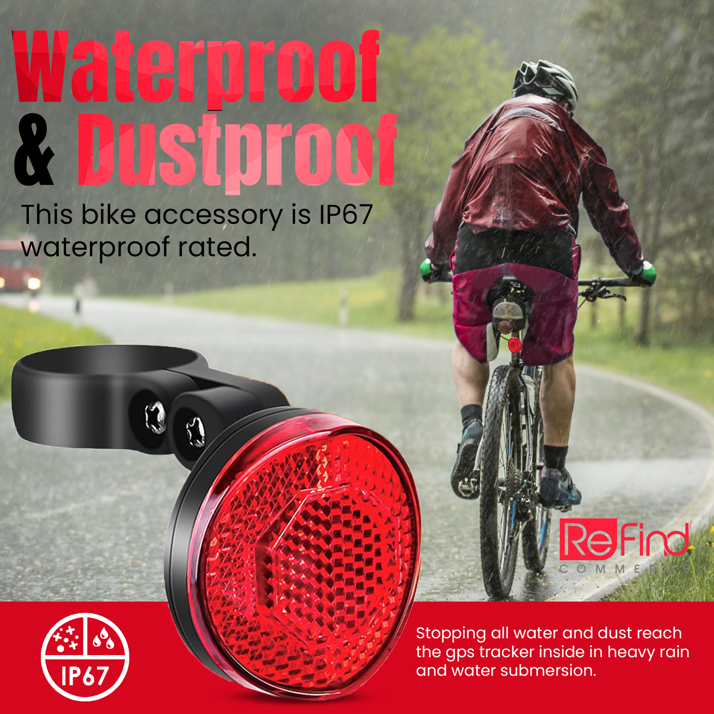 GPS Tracker Bicycle | Airtag Bike Reflector | ReFind

