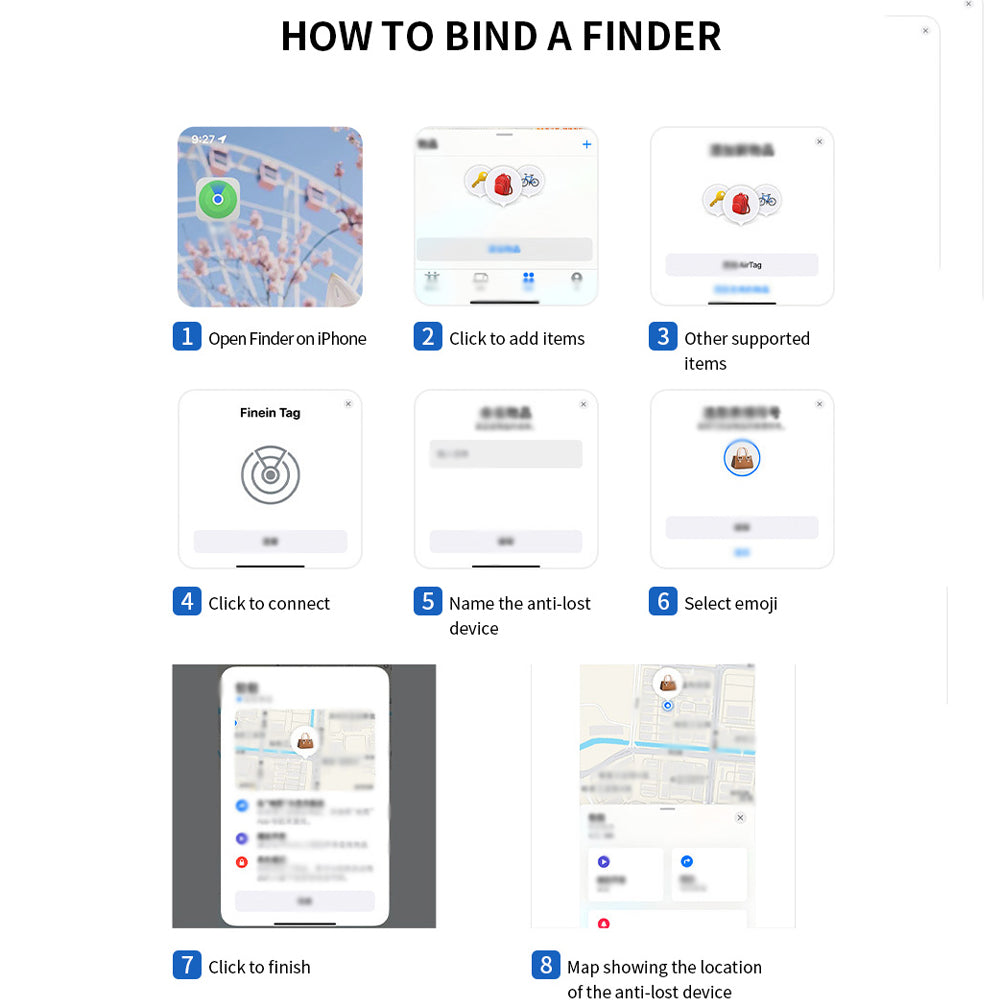 Luggage tracker for suitcases with Apple Find My compatibility
