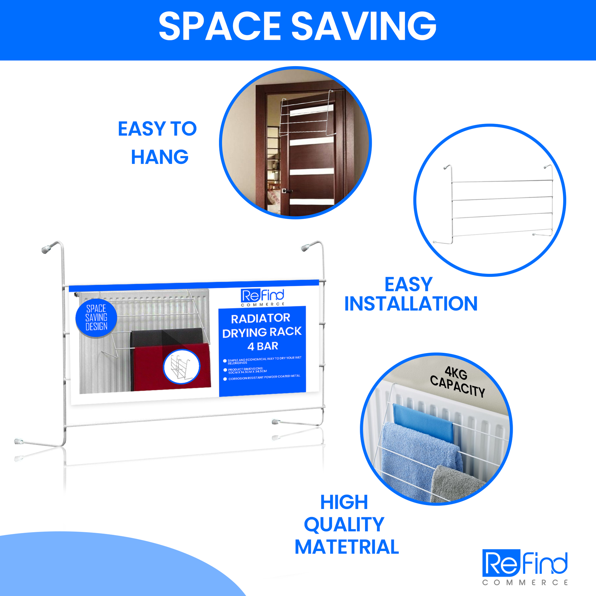 Radiator clothes airer for small spaces and quick drying