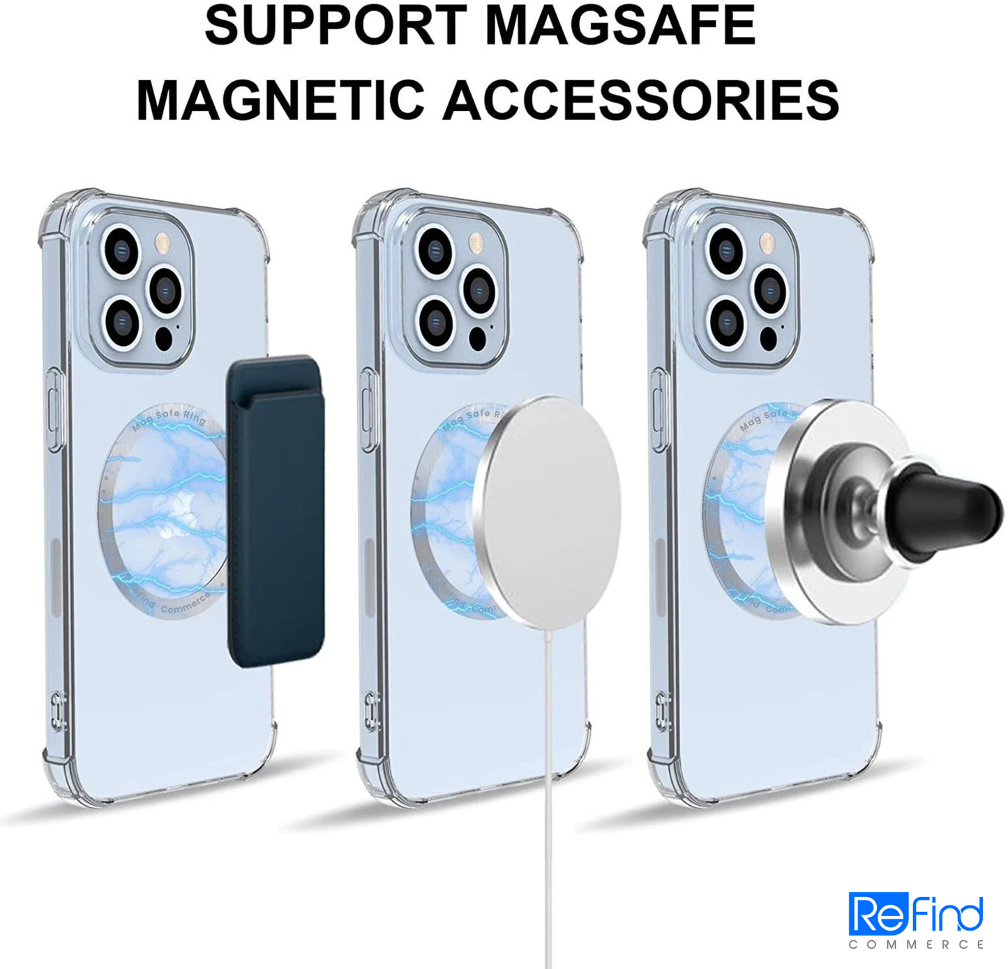 MagSafe magnetic ring for enhanced compatibility with MagSafe accessories